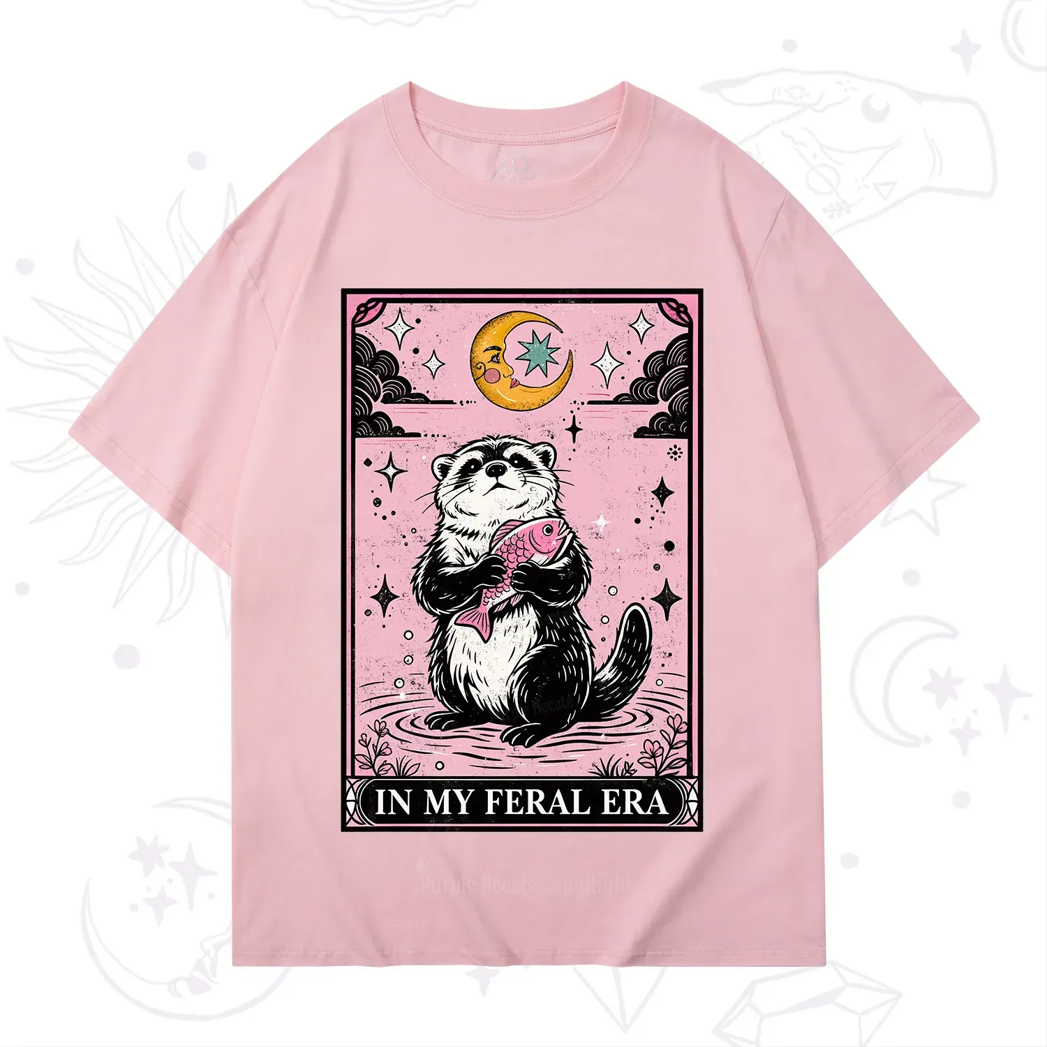 Purplehecate The In My Feral Era Tarot Otter T-Shirt