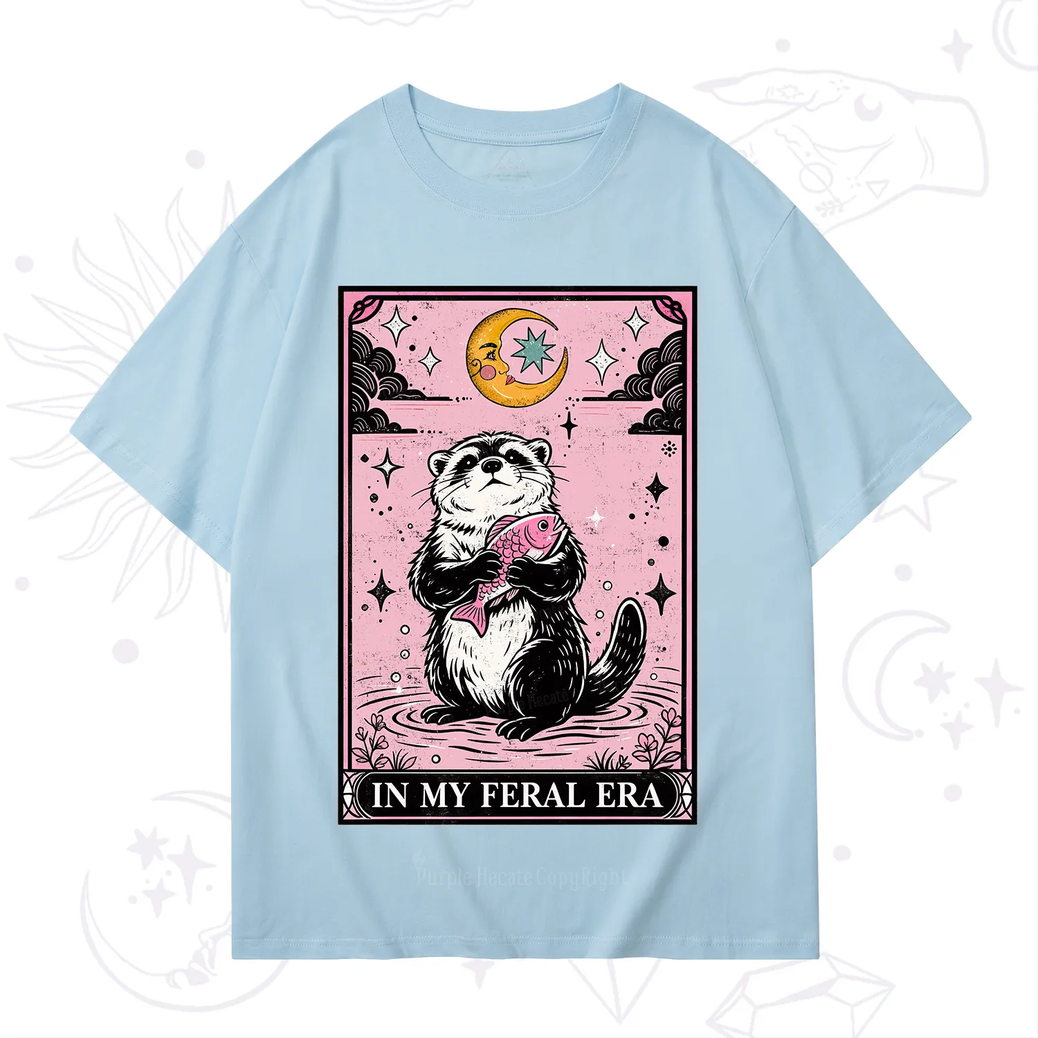 Purplehecate The In My Feral Era Tarot Otter T-Shirt