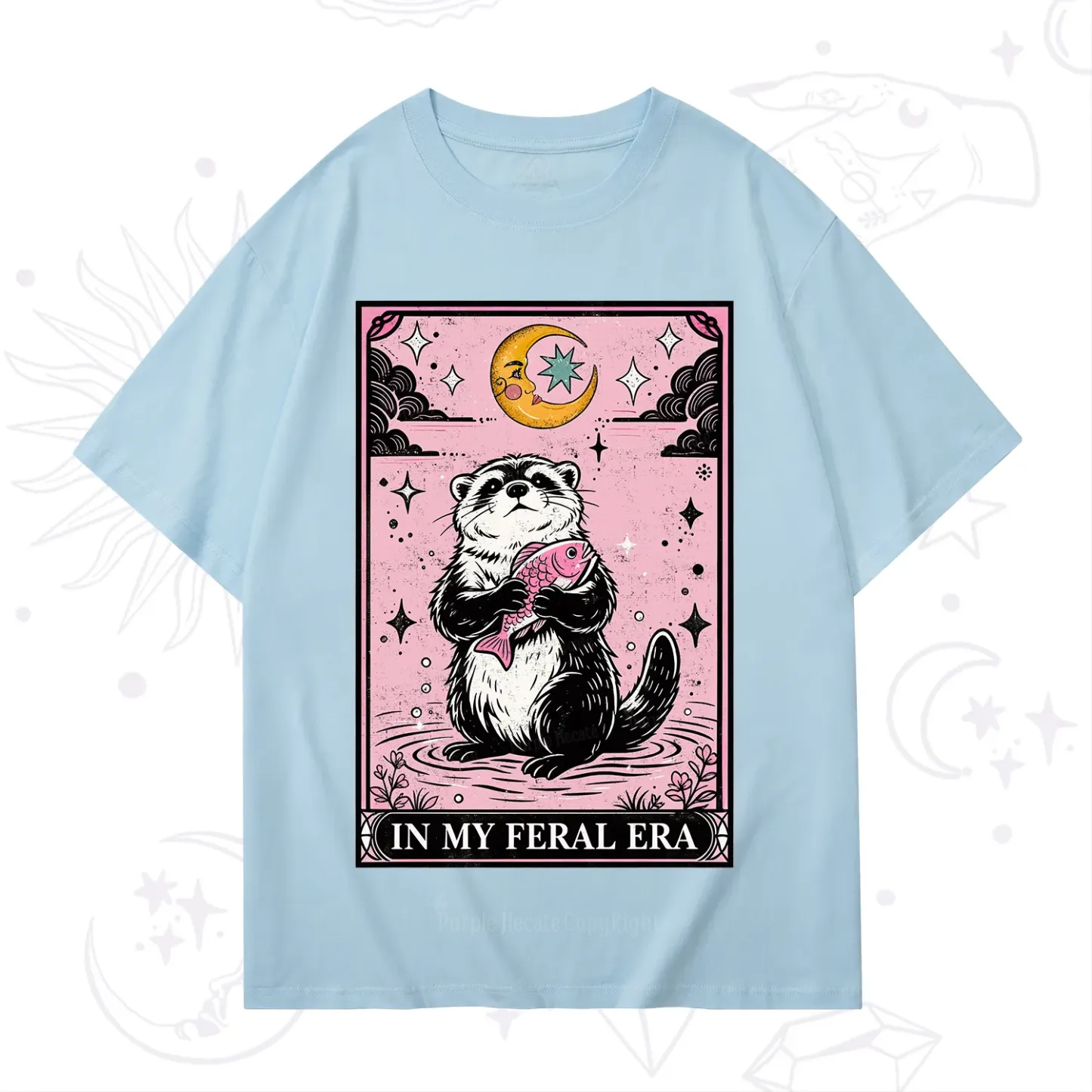 Purplehecate The In My Feral Era Tarot Otter T-Shirt