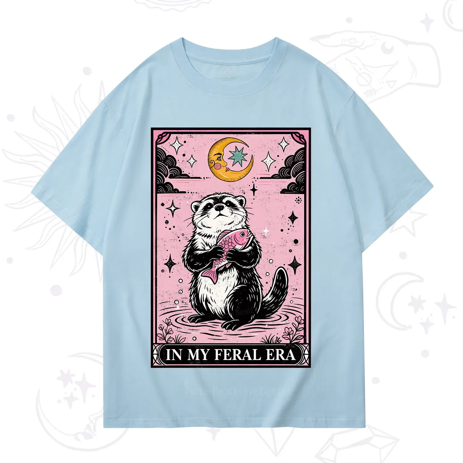 Purplehecate The In My Feral Era Tarot Otter T-Shirt