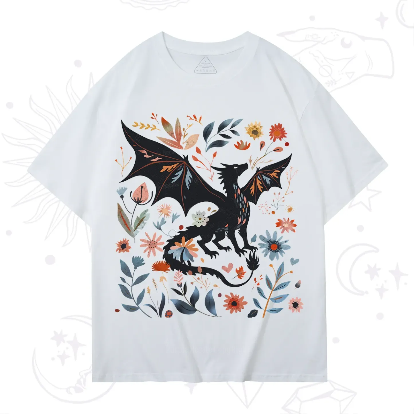 Purplehecate Vintage Fantasy Wyvern Bookish T-Shirt