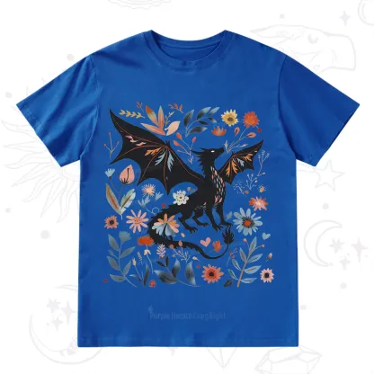 Purplehecate Vintage Fantasy Wyvern Bookish T-Shirt