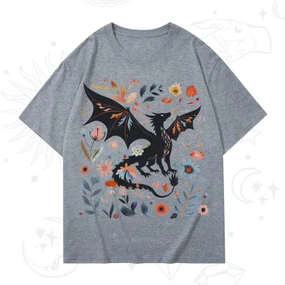 Purplehecate Vintage Fantasy Wyvern Bookish T-Shirt