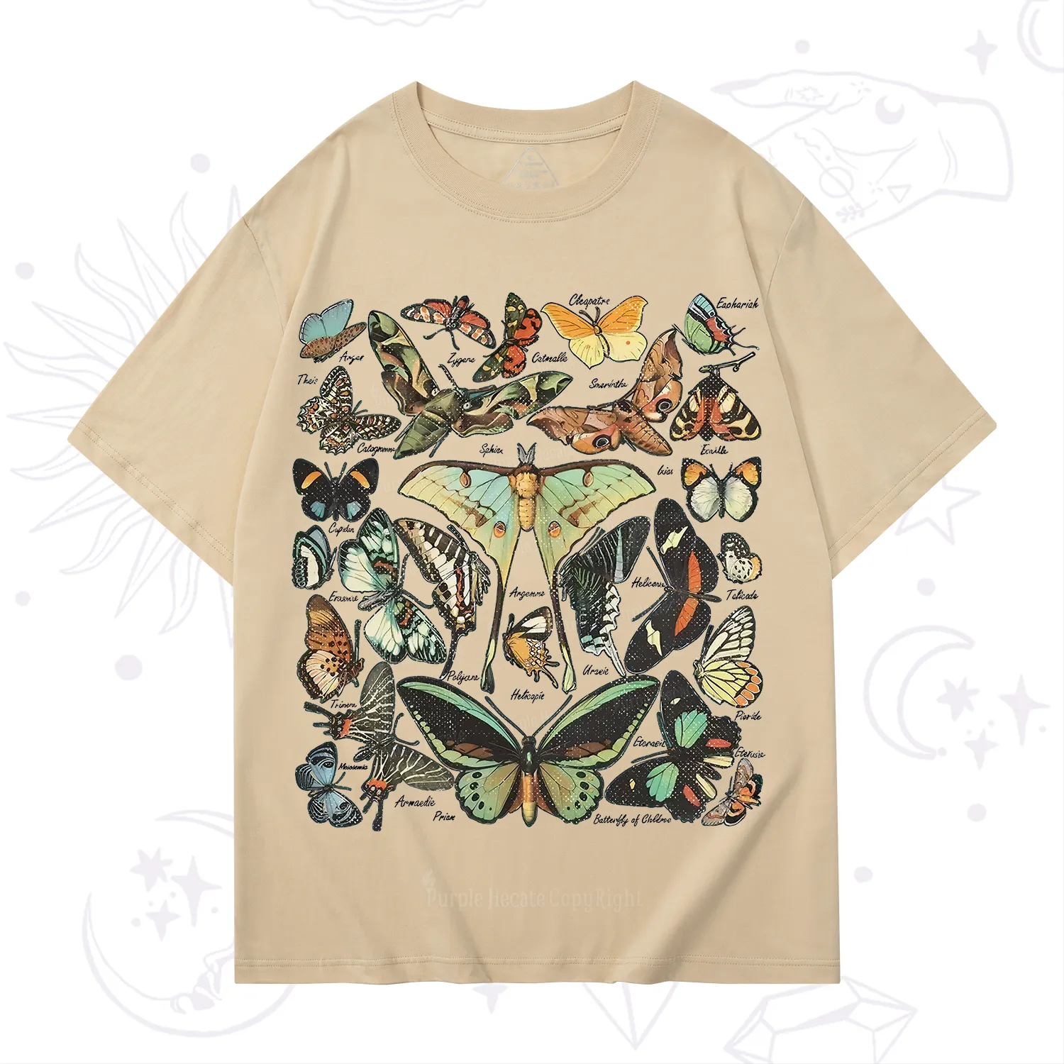 Purplehecate Vintage Butterfly & Moth T-Shirt