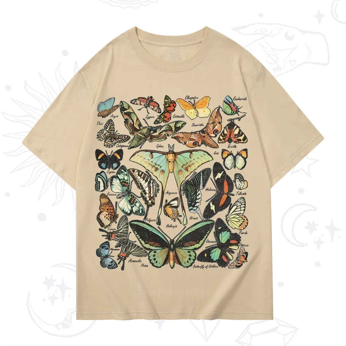 Purplehecate Vintage Butterfly & Moth T-Shirt