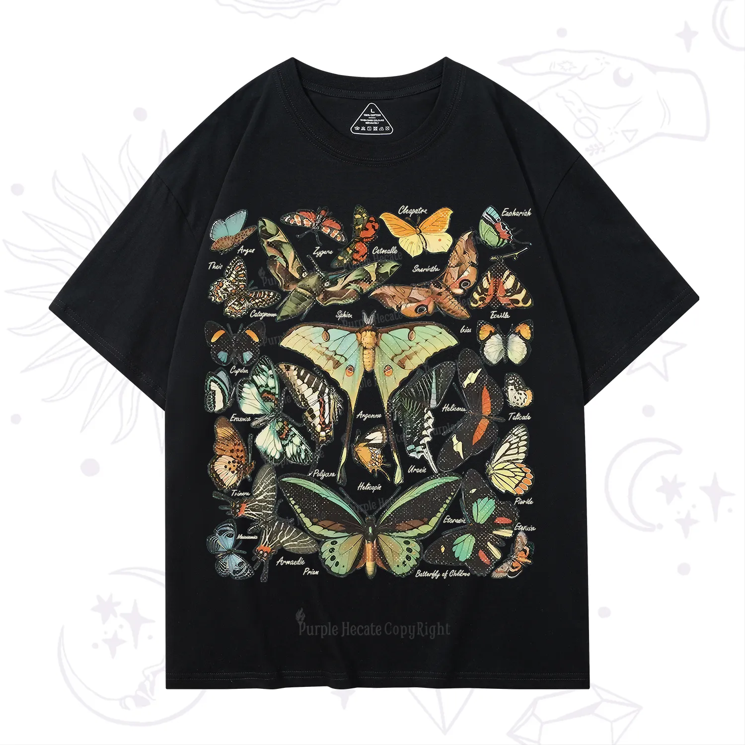 Purplehecate Vintage Butterfly & Moth T-Shirt