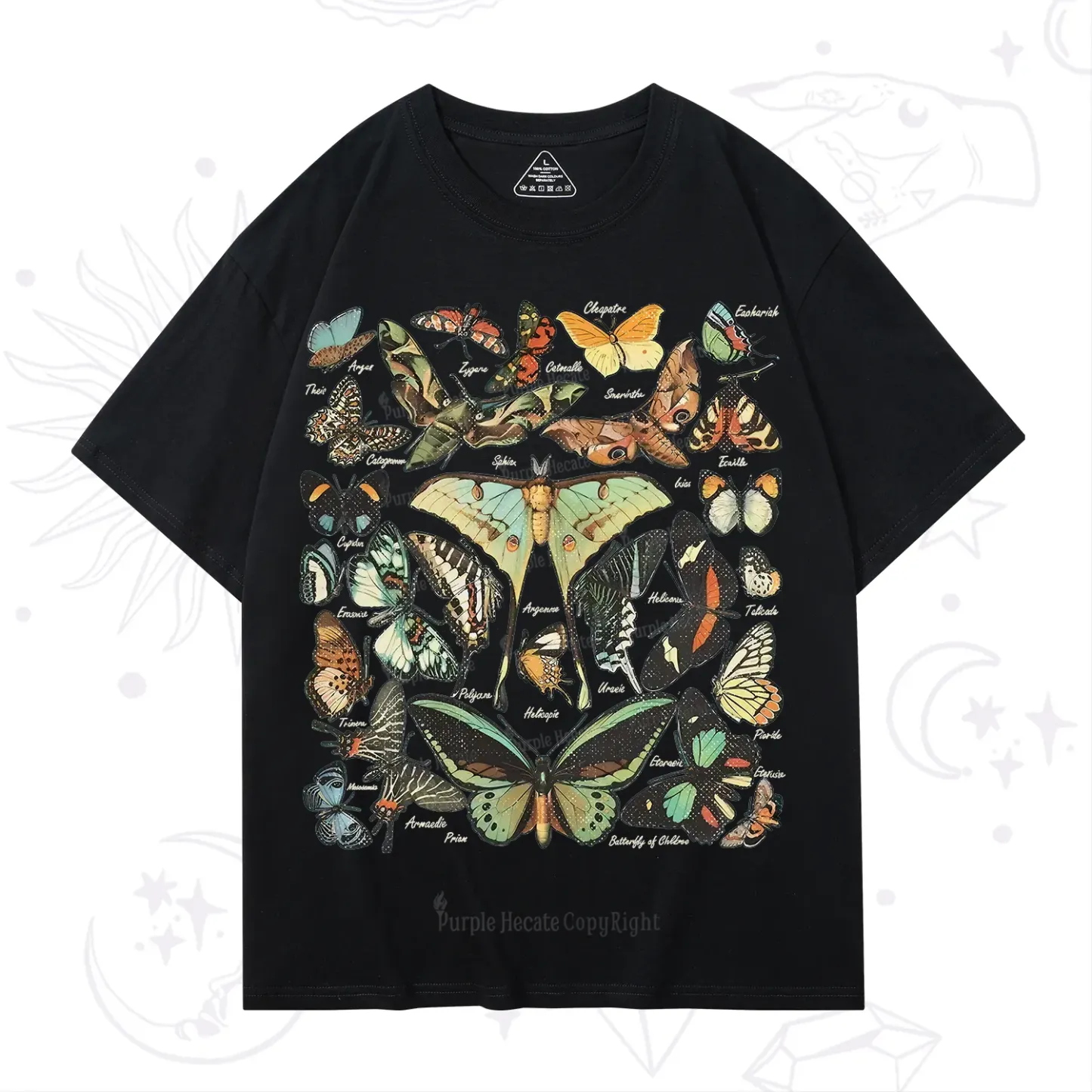 Purplehecate Vintage Butterfly & Moth T-Shirt