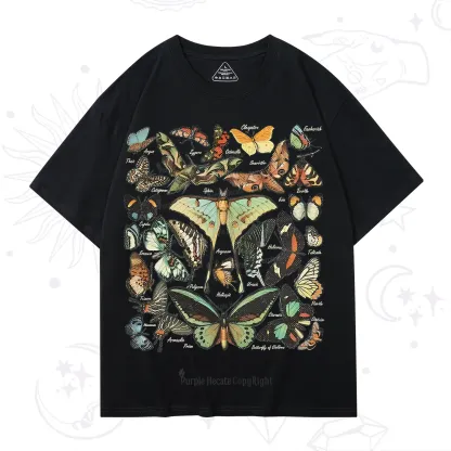 Purplehecate Vintage Butterfly & Moth T-Shirt