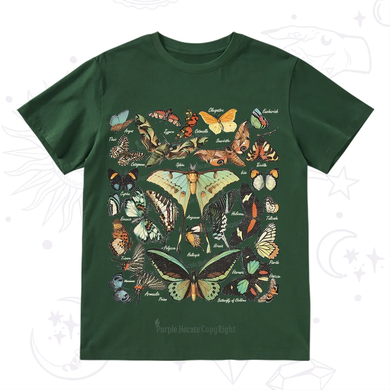 Purplehecate Vintage Butterfly & Moth T-Shirt