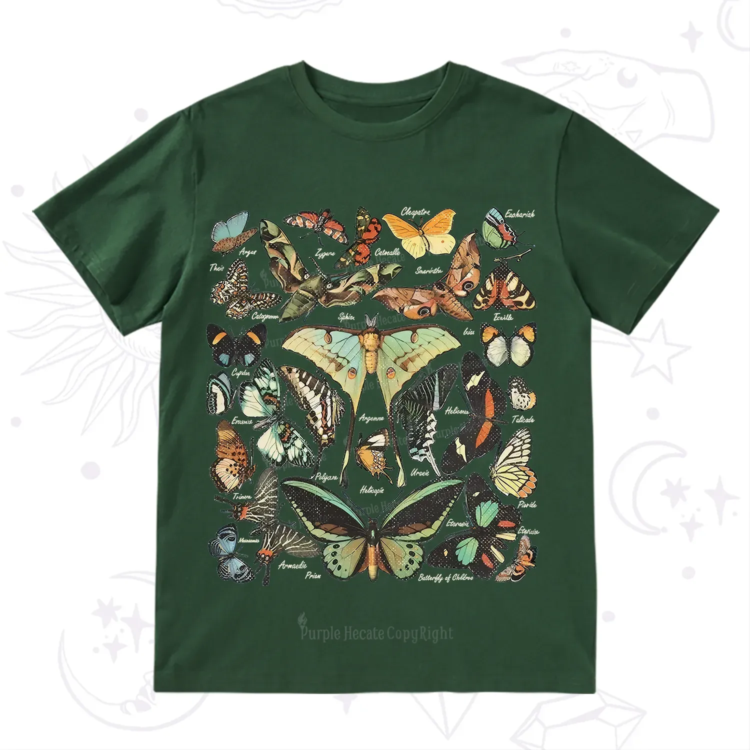 Purplehecate Vintage Butterfly & Moth T-Shirt