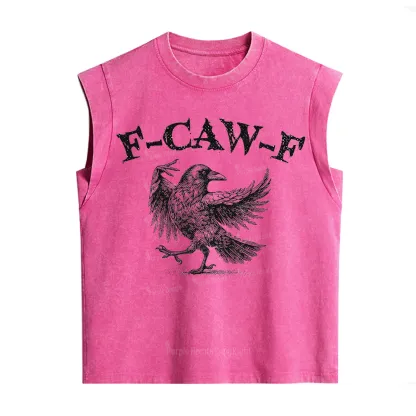 Purplehecate F-caw-f Crow Vintage Washed Tank