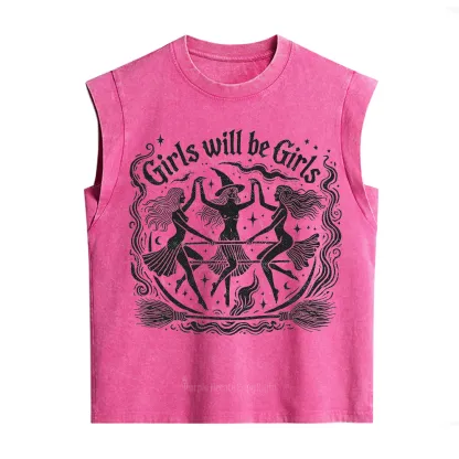 Purplehecate Girls Will Be Girls Vintage Washed Tank