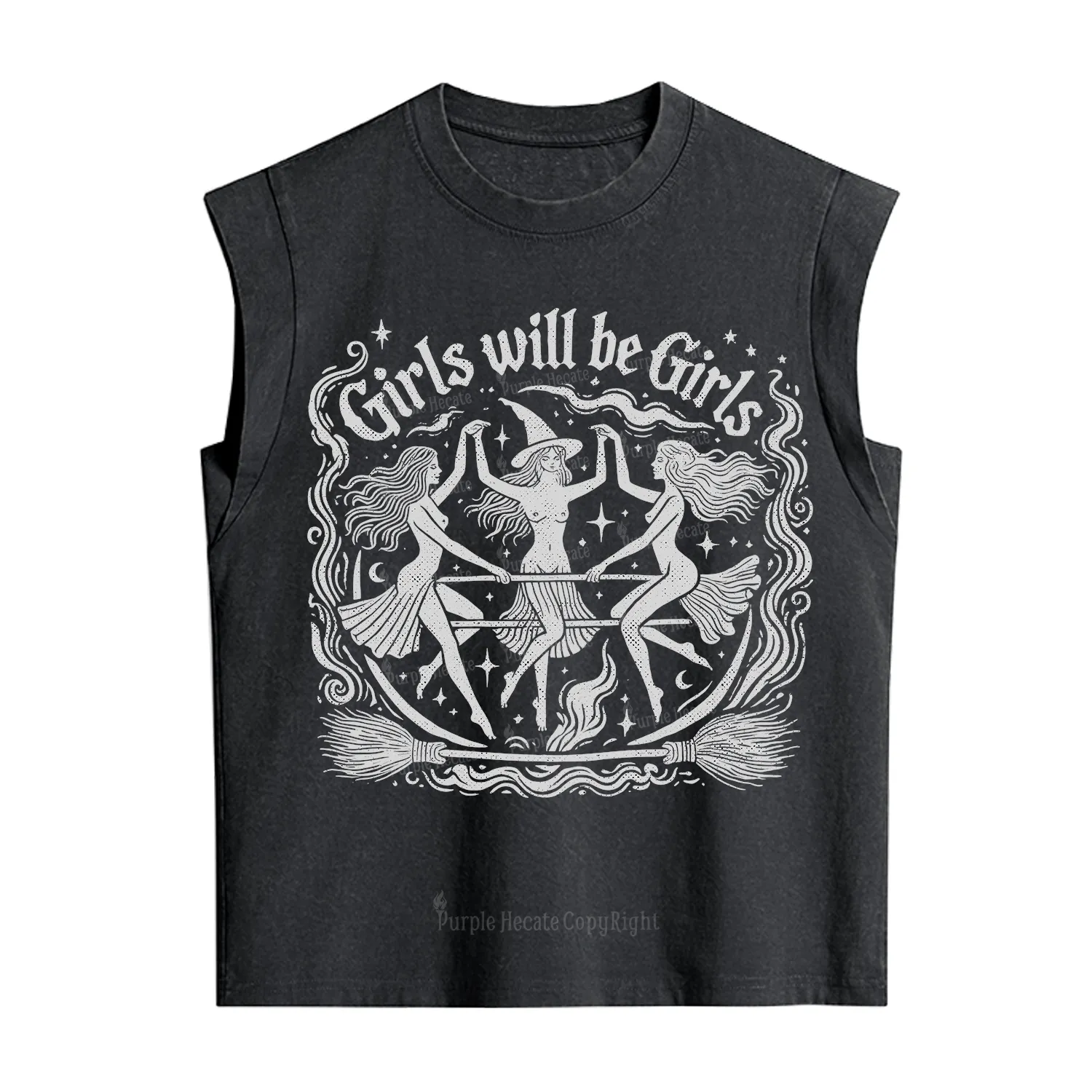 Purplehecate Girls Will Be Girls Vintage Washed Tank