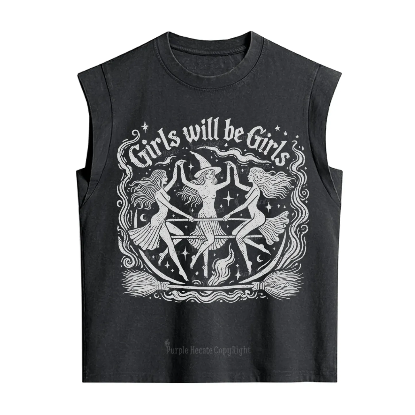 Purplehecate Girls Will Be Girls Vintage Washed Tank