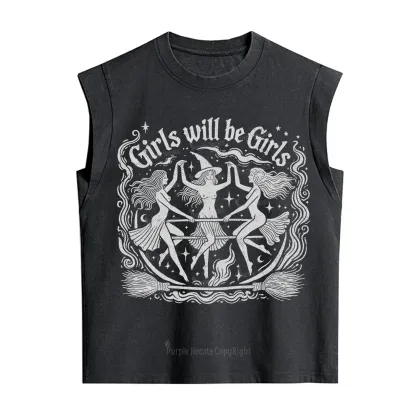 Purplehecate Girls Will Be Girls Vintage Washed Tank