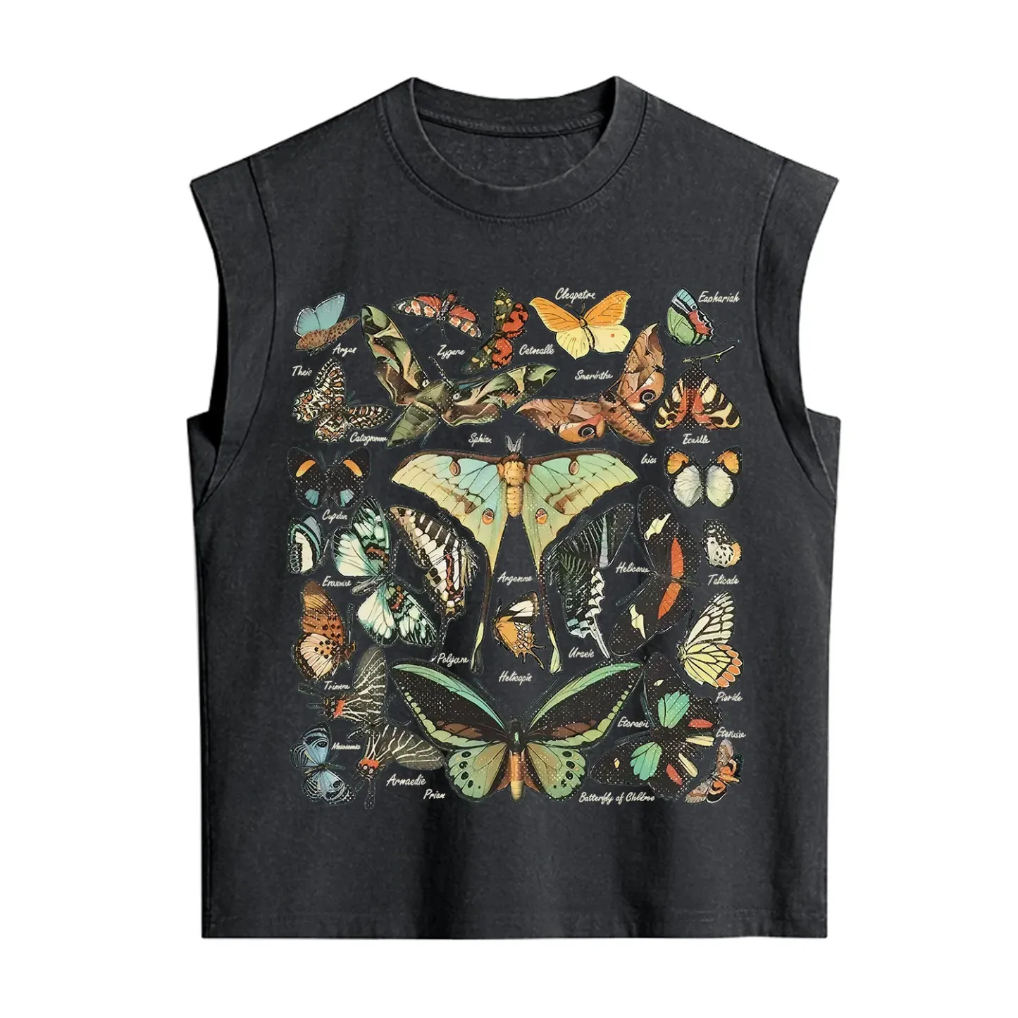 Purplehecate Vintage Butterfly & Moth Vintage Washed Tank
