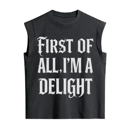 Purplehecate First of All I'm A Delight Vintage Washed Tank