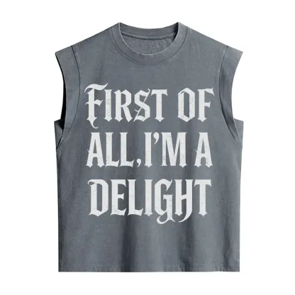 Purplehecate First of All I'm A Delight Vintage Washed Tank
