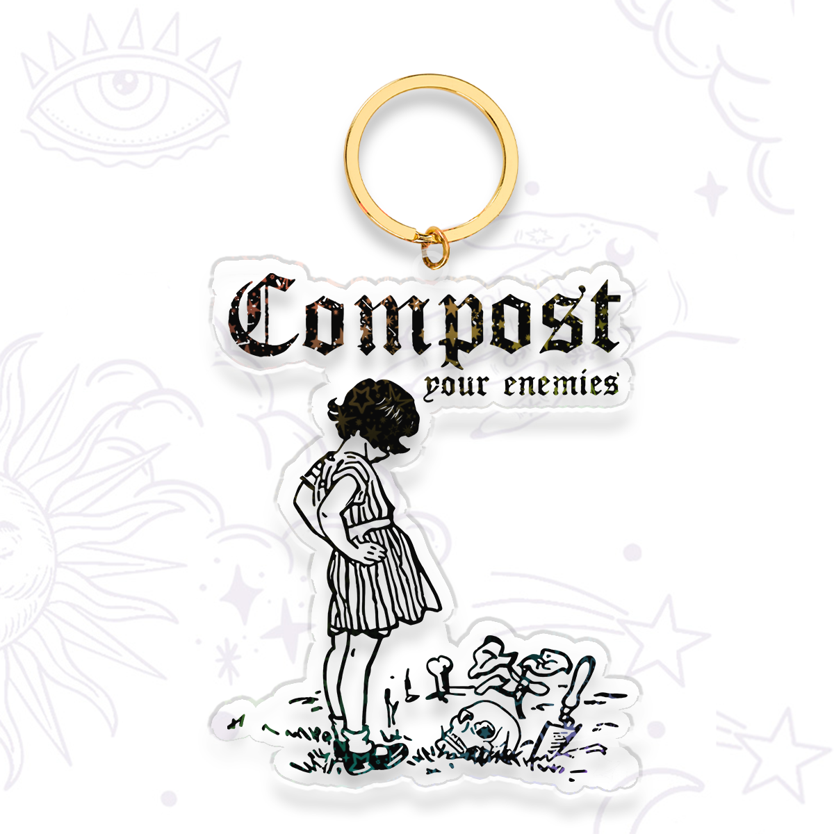 Purplehecate Compost Your Enemies Keychain