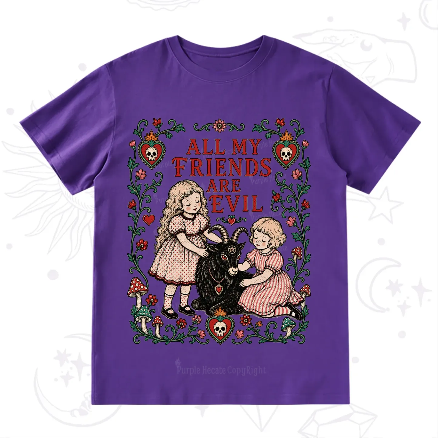 Purplehecate All My Friends Are Evil T-Shirt