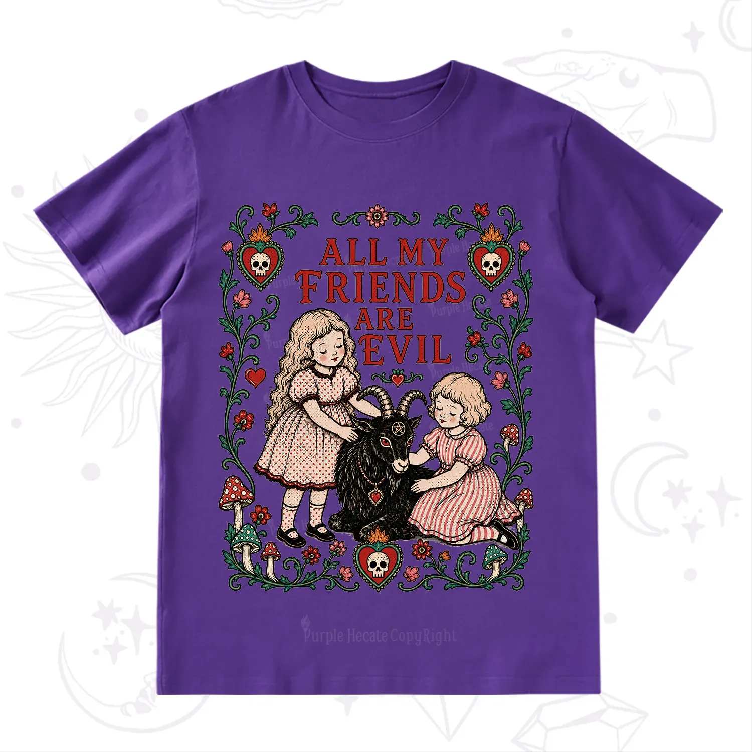 Purplehecate All My Friends Are Evil T-Shirt