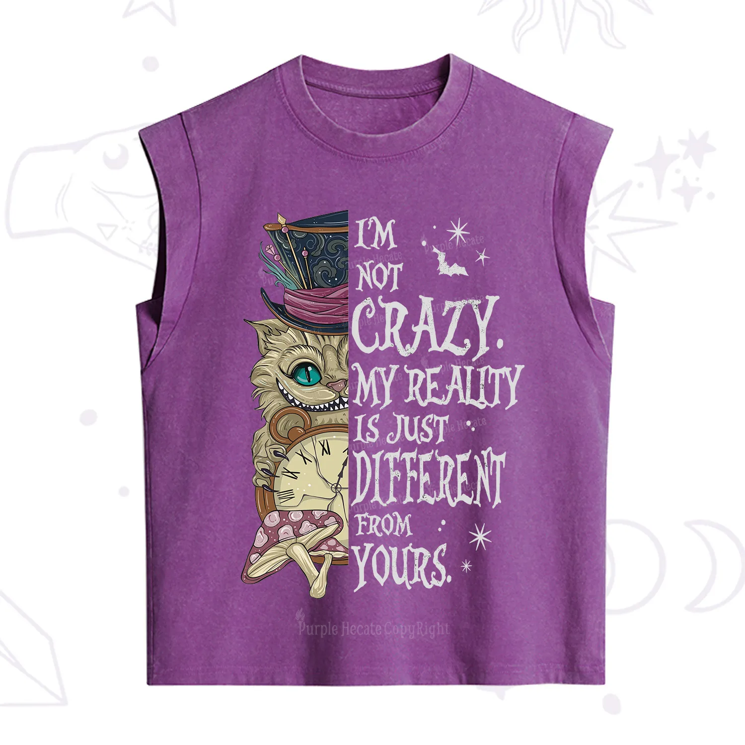 Purplehecate I'm Not Crazy My Reality Is Just Different From Vintage Washed Tank