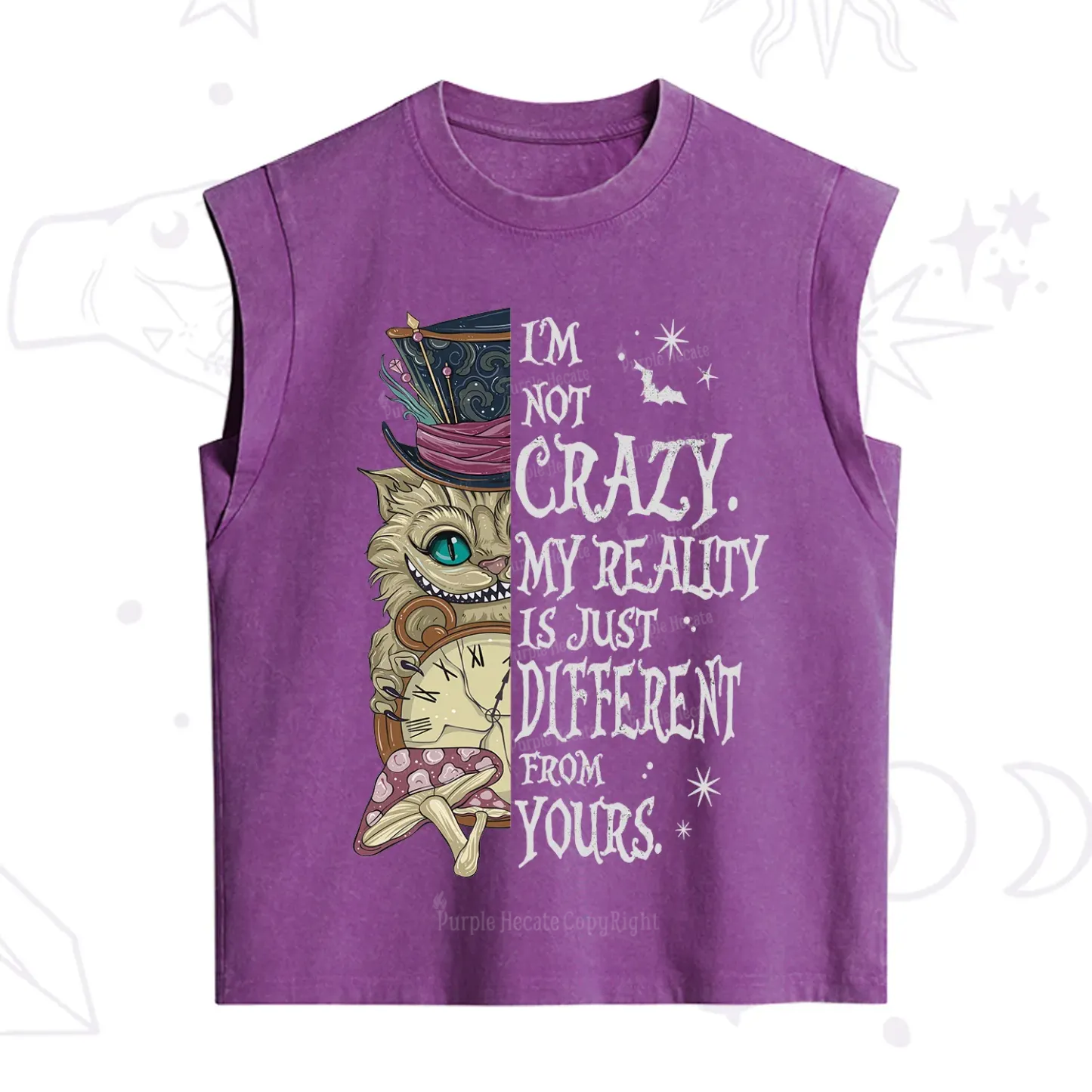 Purplehecate I'm Not Crazy My Reality Is Just Different From Vintage Washed Tank