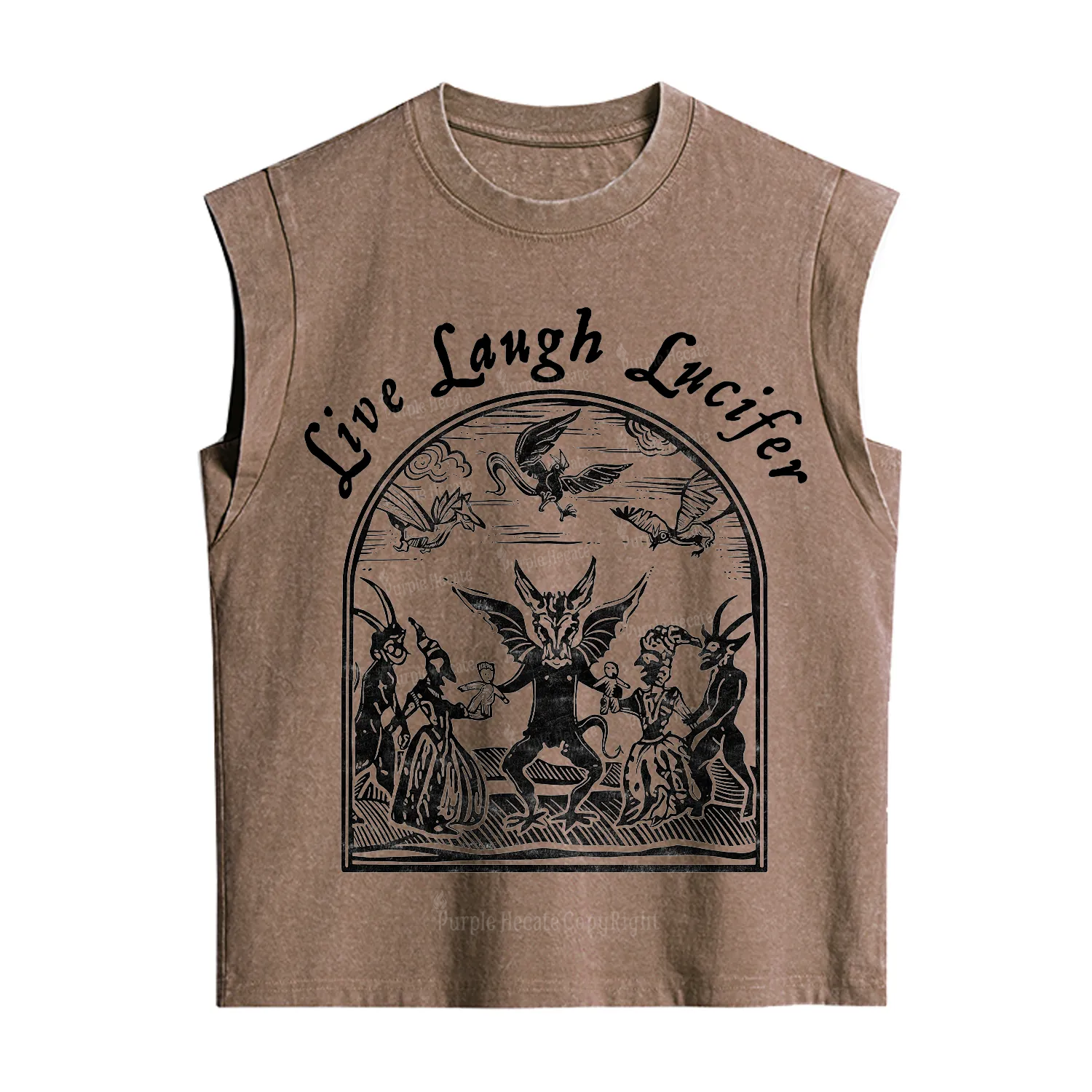 Purplehecate Live Laugh Lucifer Vintage Washed Tank