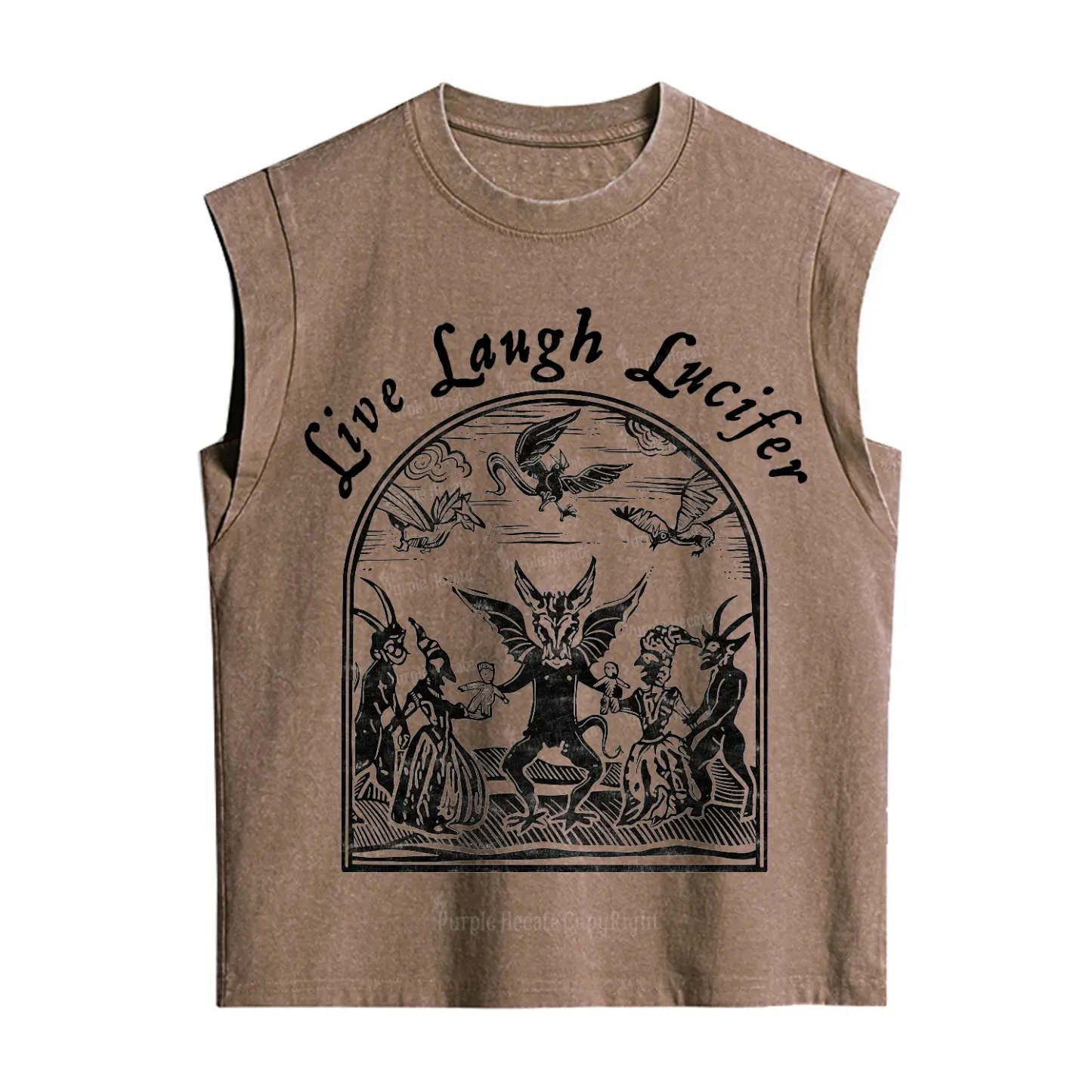 Purplehecate Live Laugh Lucifer Vintage Washed Tank