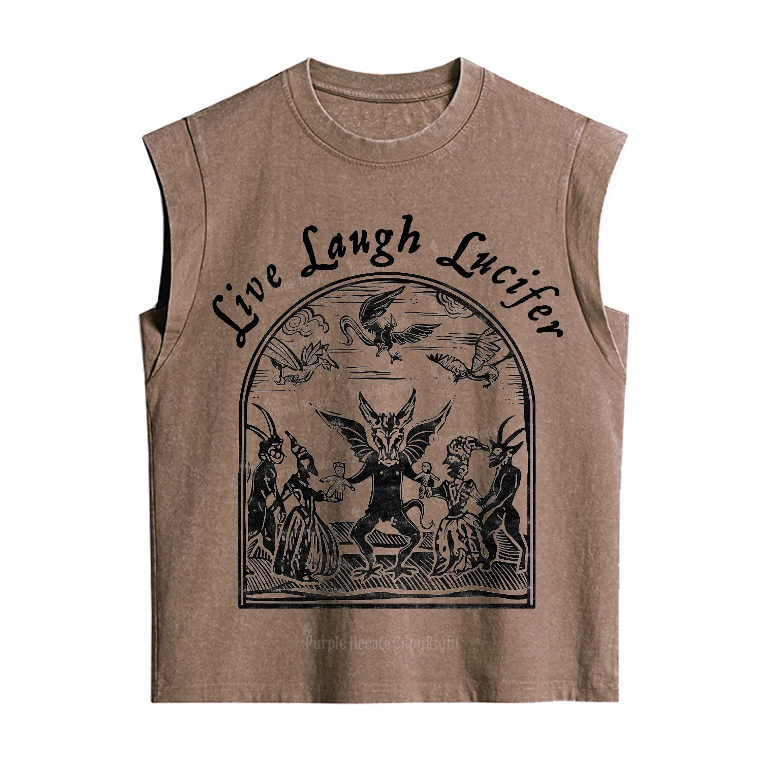 Purplehecate Live Laugh Lucifer Vintage Washed Tank