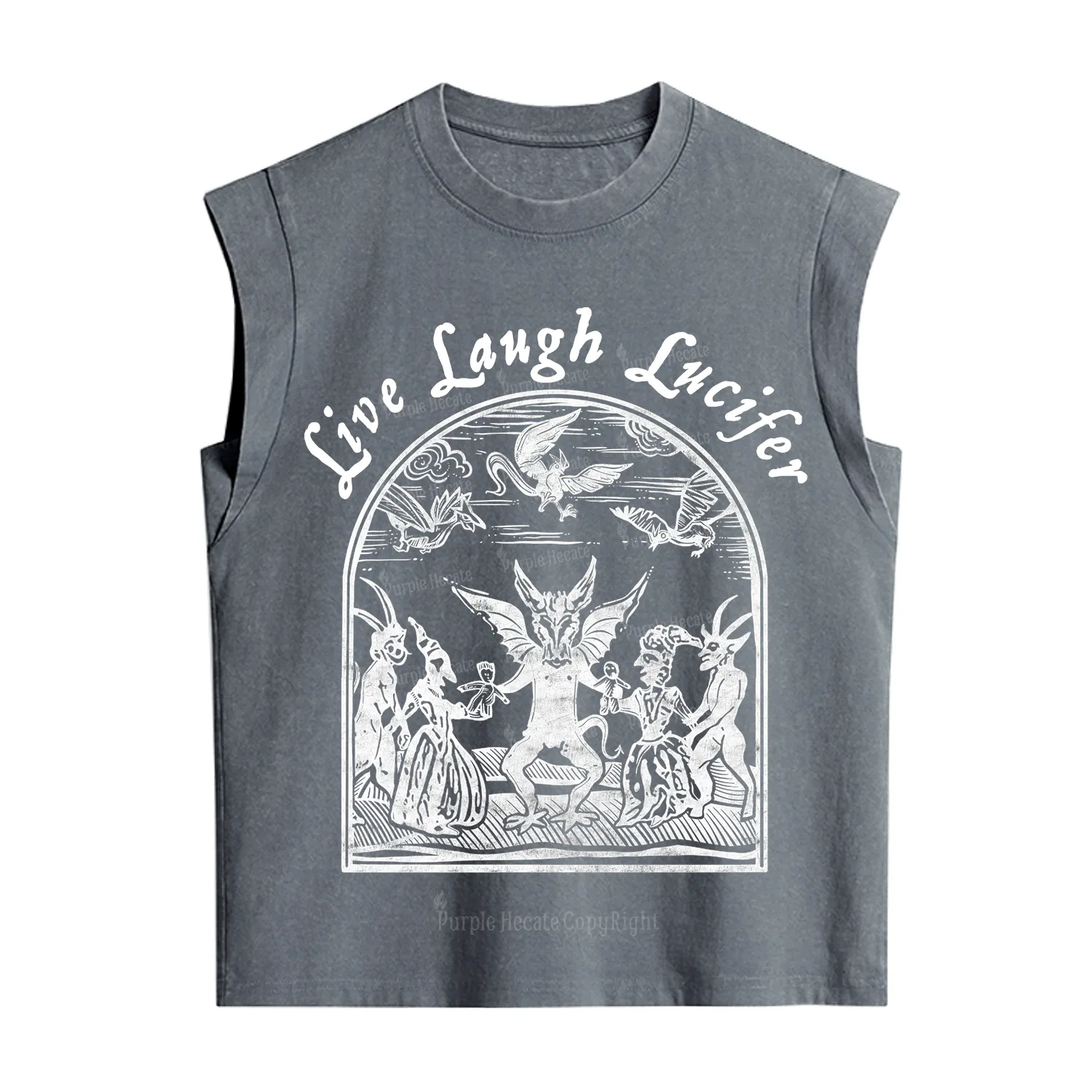 Purplehecate Live Laugh Lucifer Vintage Washed Tank