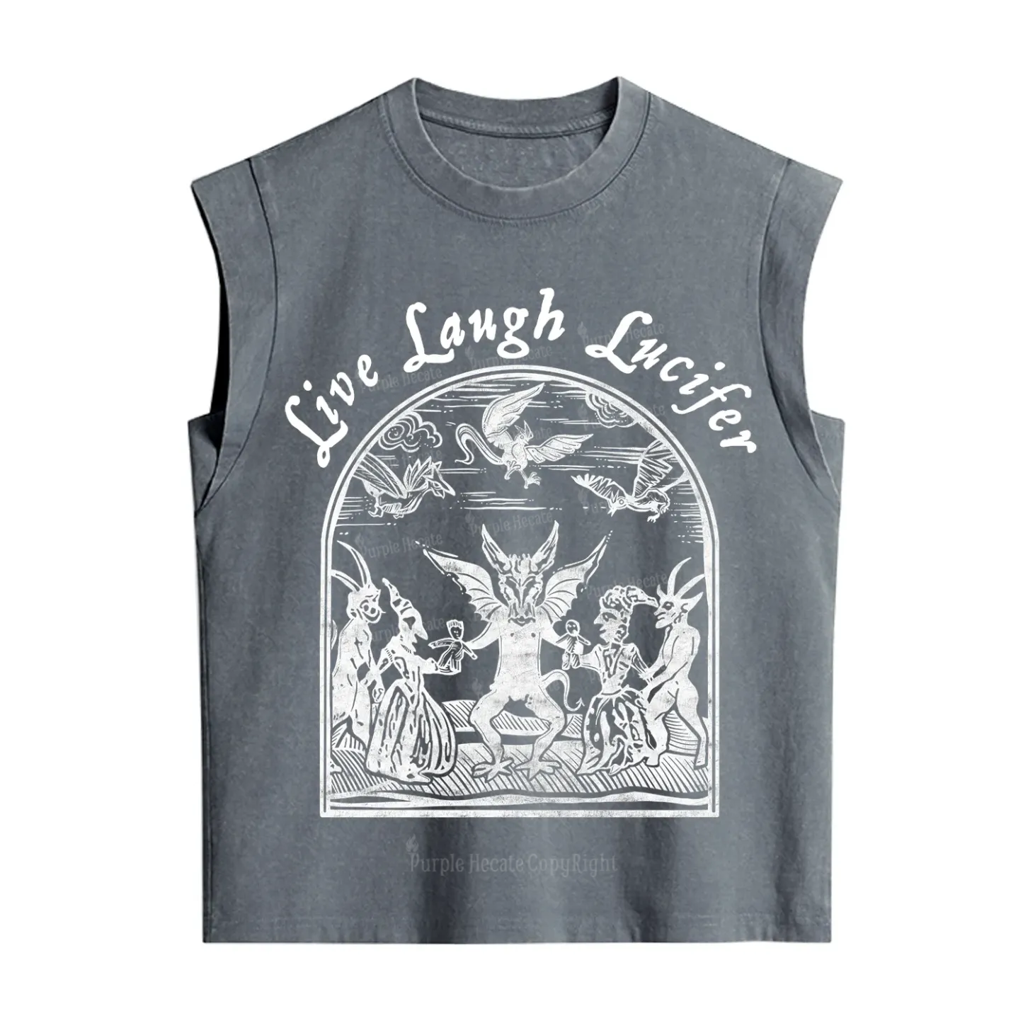 Purplehecate Live Laugh Lucifer Vintage Washed Tank