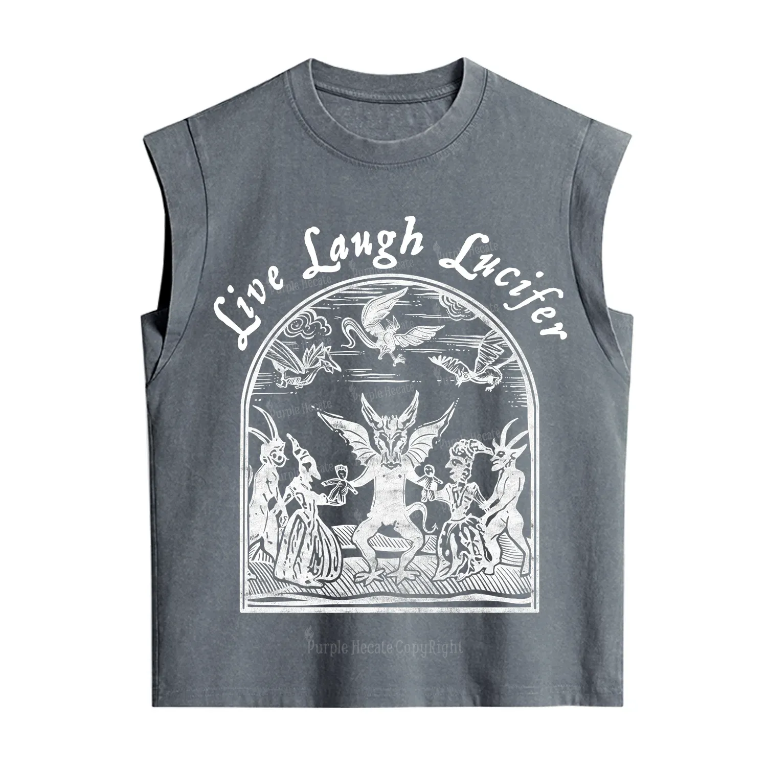 Purplehecate Live Laugh Lucifer Vintage Washed Tank