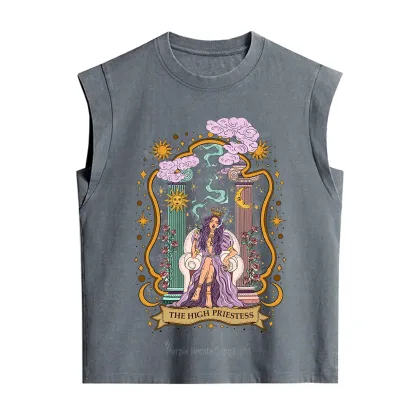 Purplehecate The High Priestess Goddess Vintage Washed Tank