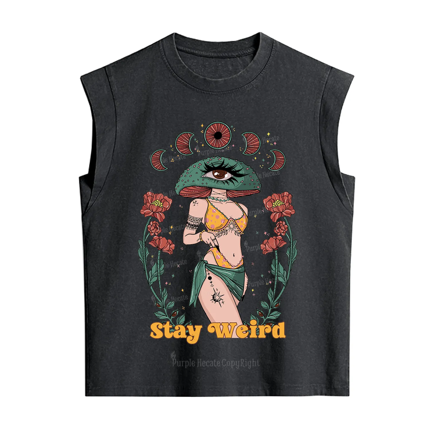 Purplehecate Stay Weird Vintage Washed Tank