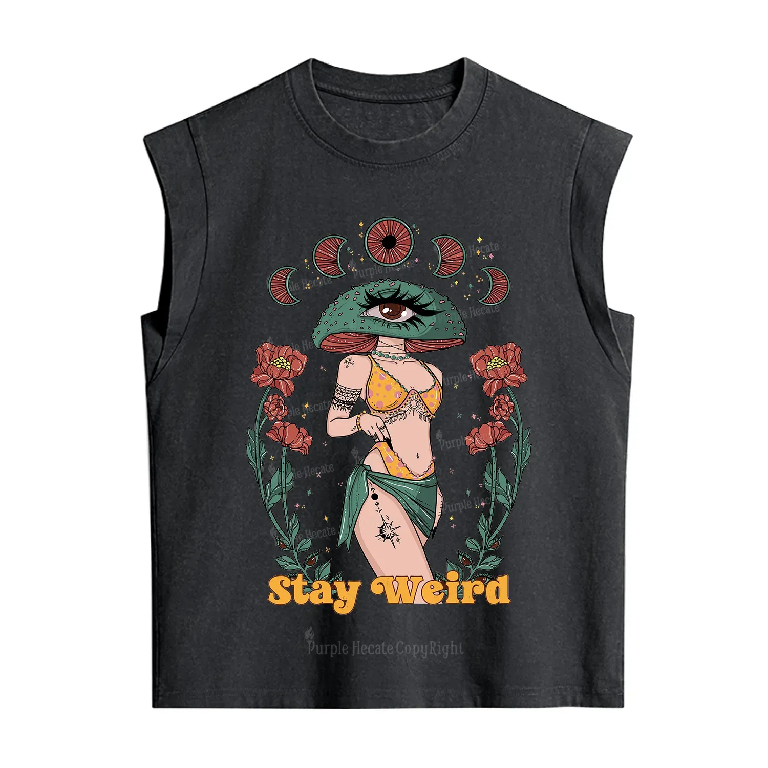 Purplehecate Stay Weird Vintage Washed Tank