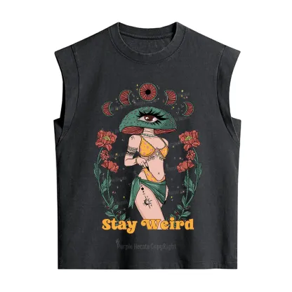 Purplehecate Stay Weird Vintage Washed Tank