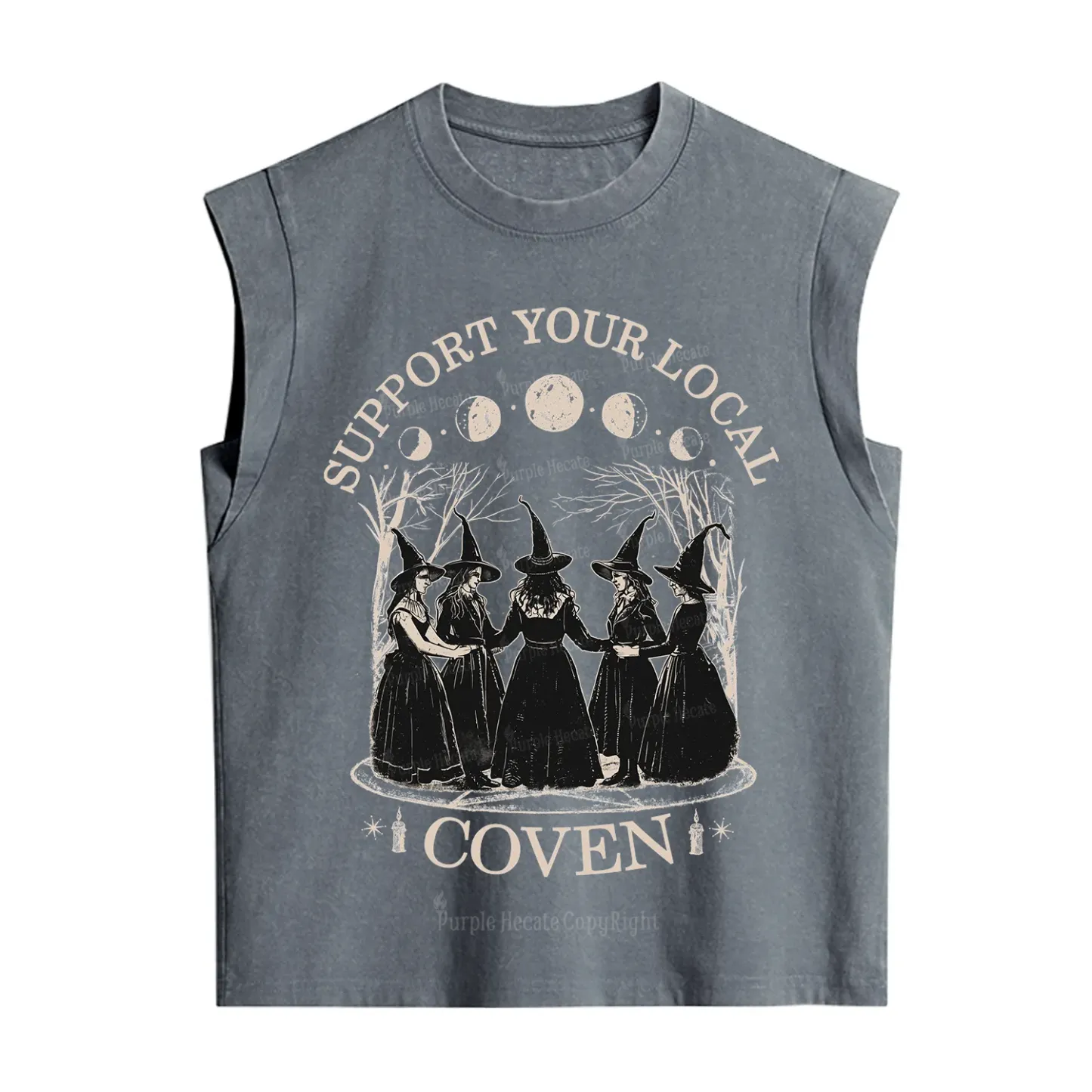 Purplehecate Support Your Local Coven Vintage Washed Tank