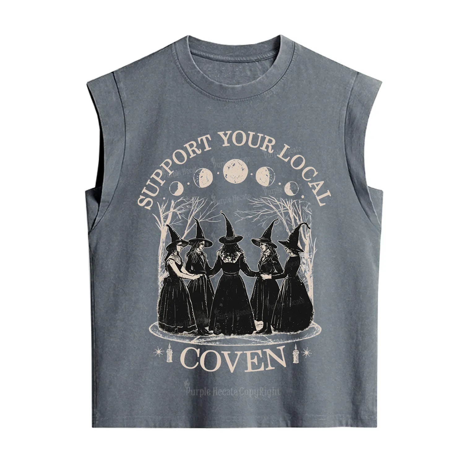 Purplehecate Support Your Local Coven Vintage Washed Tank