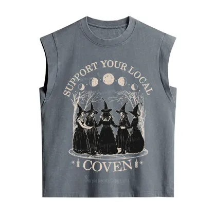 Purplehecate Support Your Local Coven Vintage Washed Tank