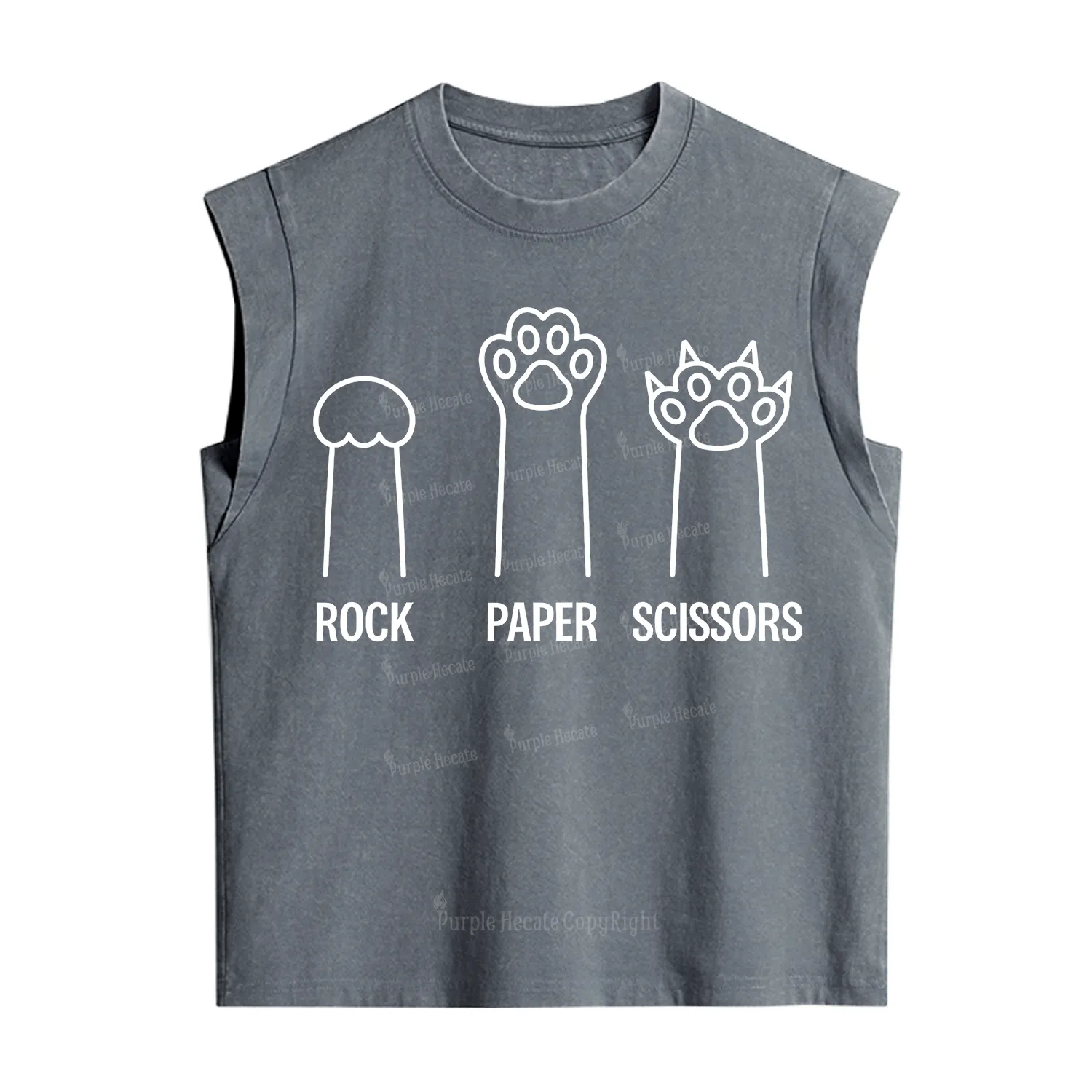 [Copy]Purplehecate Black Cat Vintage Washed Tank