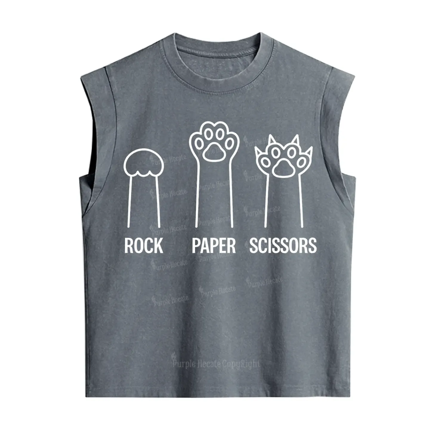 [Copy]Purplehecate Black Cat Vintage Washed Tank