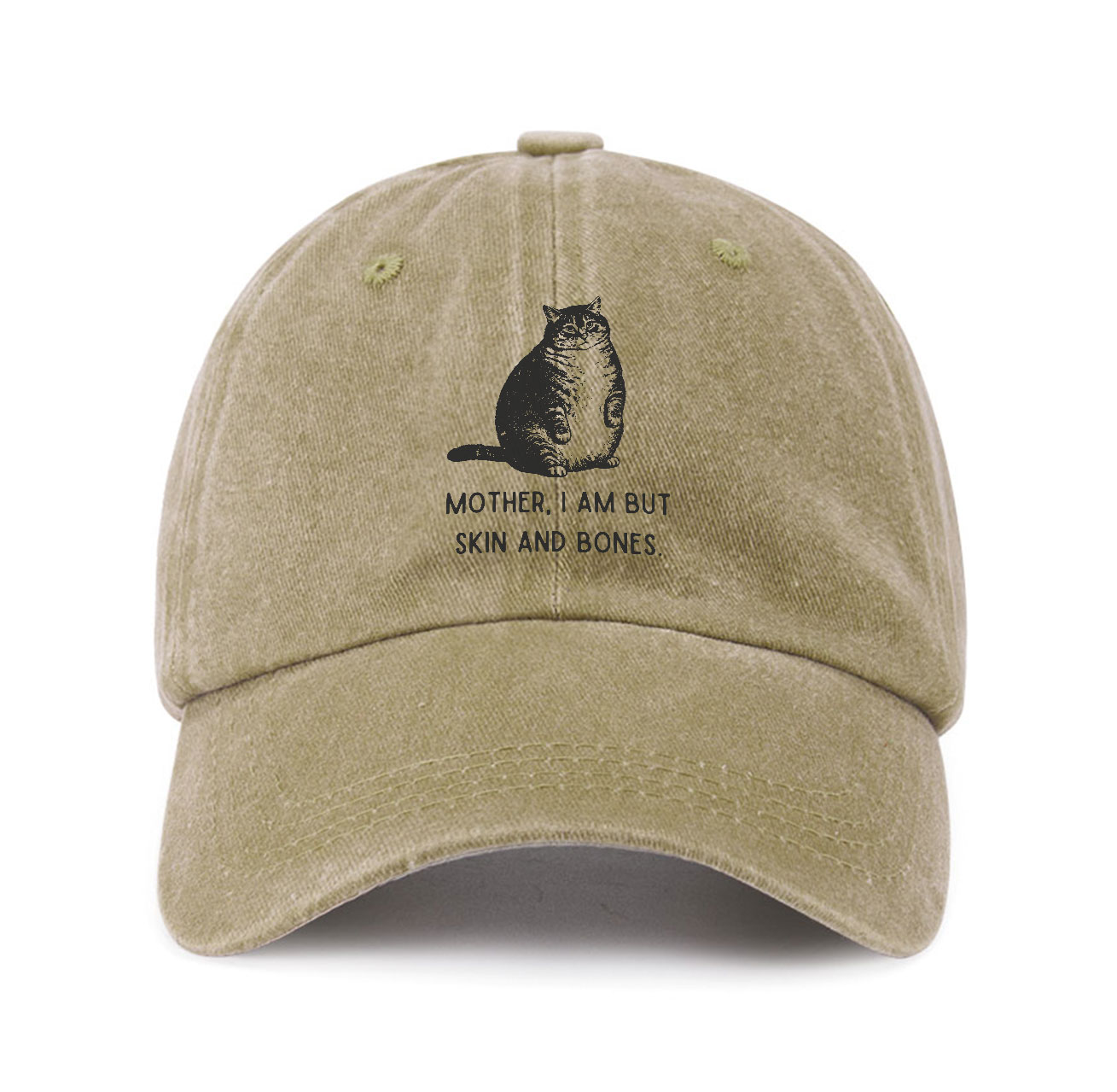 Purplehecate Cat Mother I Am But Skin And Bones Baseball Cap