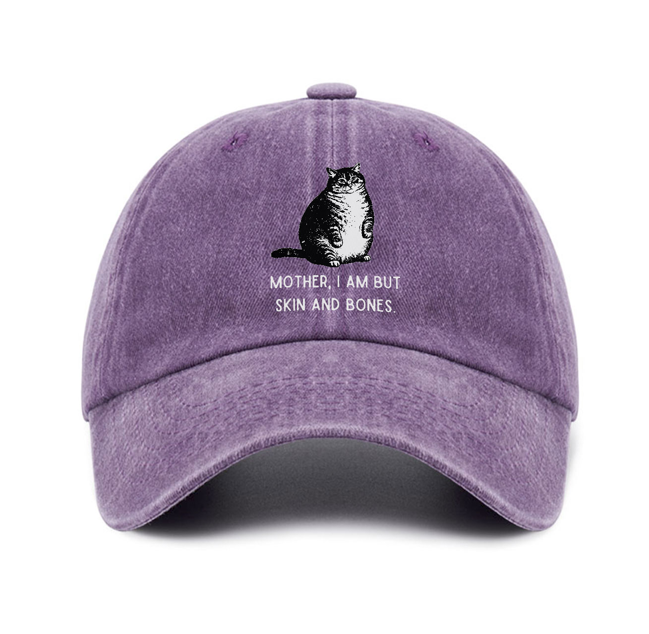 Purplehecate Cat Mother I Am But Skin And Bones Baseball Cap