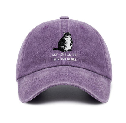 Purplehecate Cat Mother I Am But Skin And Bones Baseball Cap