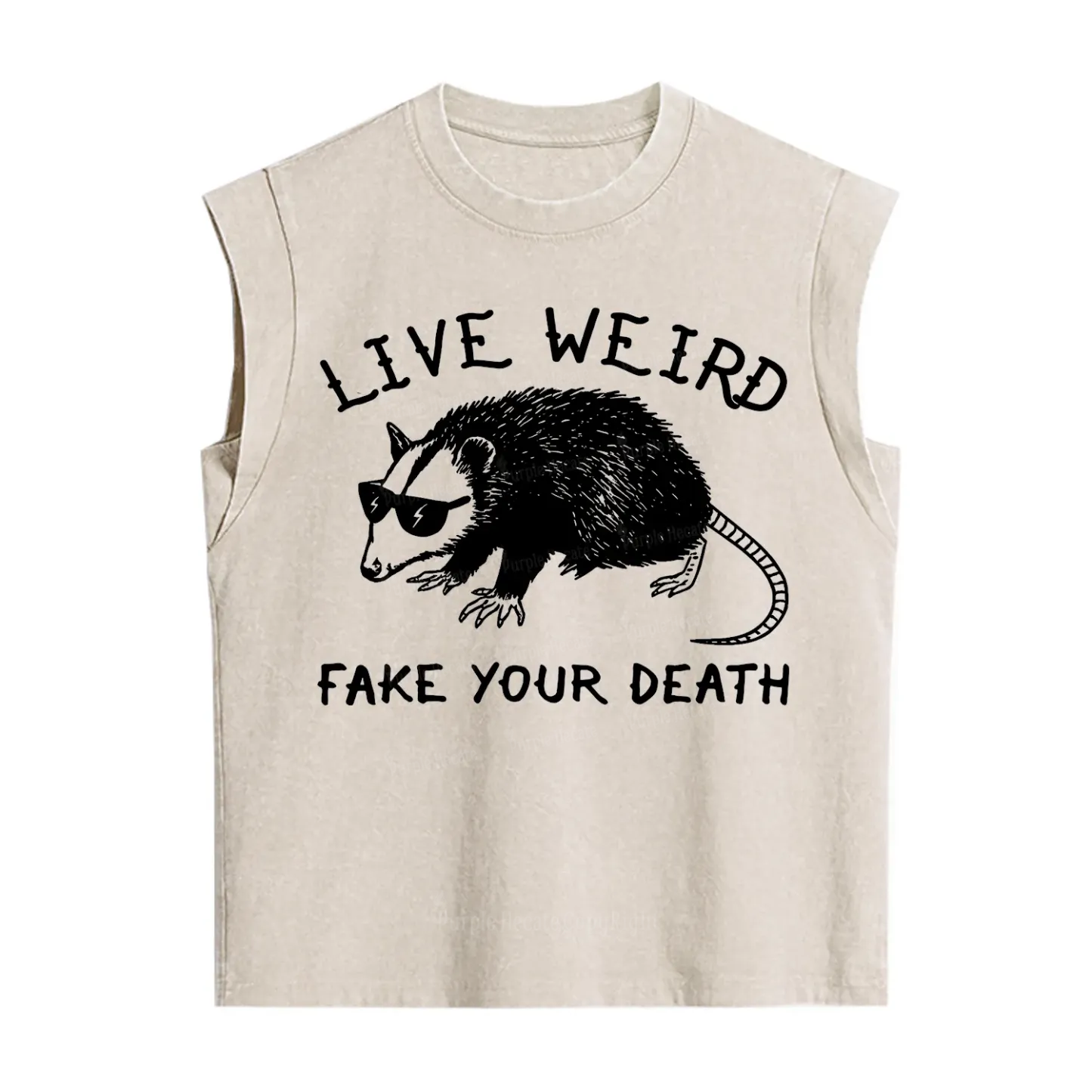 Purplehecate Live Weird Fake Your Death Vintage Washed Tank