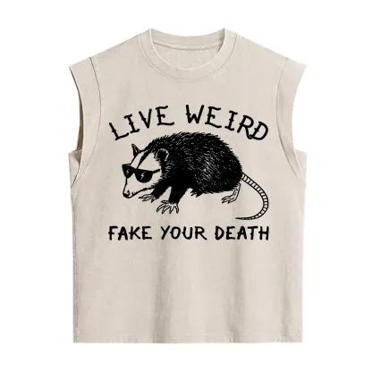 Purplehecate Live Weird Fake Your Death Vintage Washed Tank