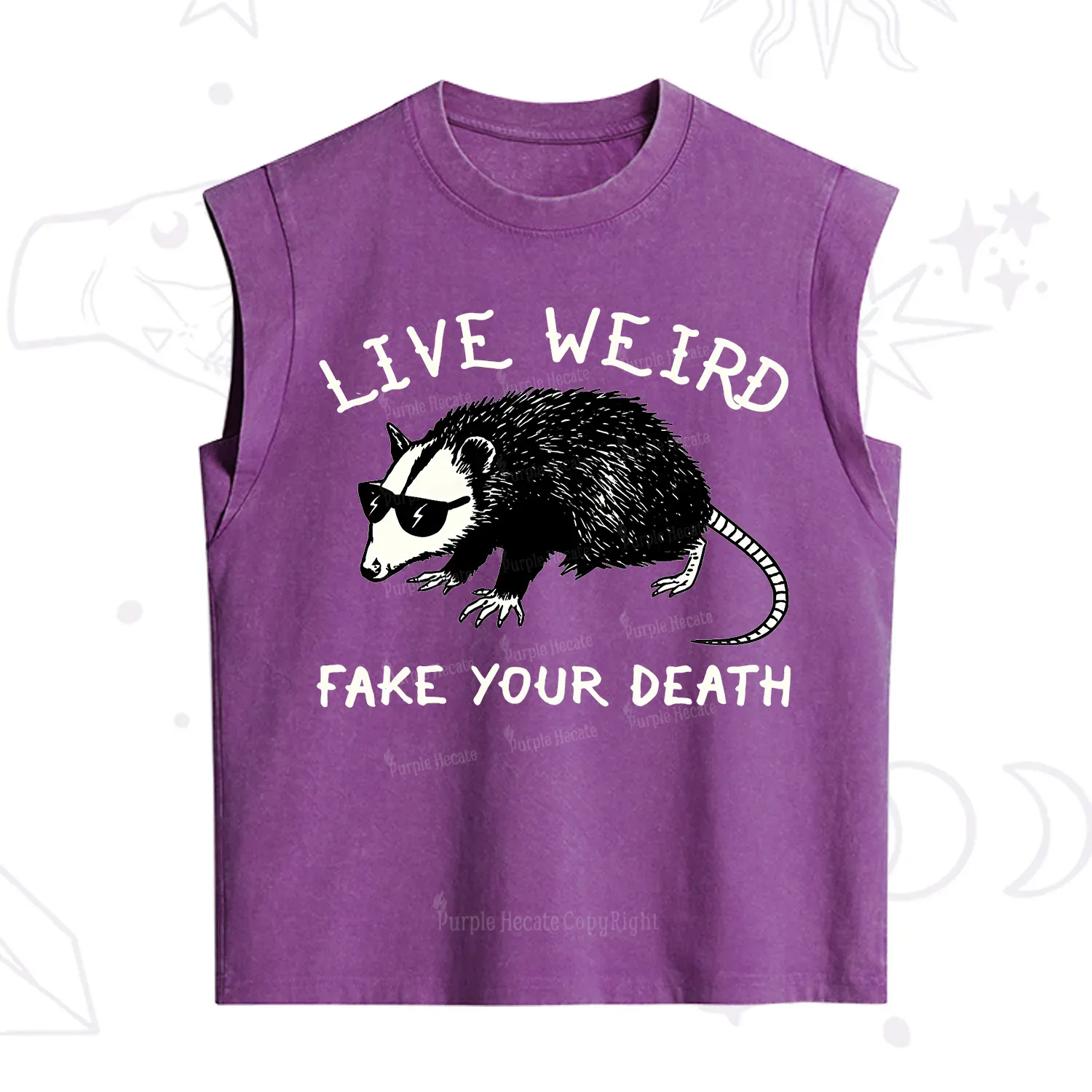 Purplehecate Live Weird Fake Your Death Vintage Washed Tank
