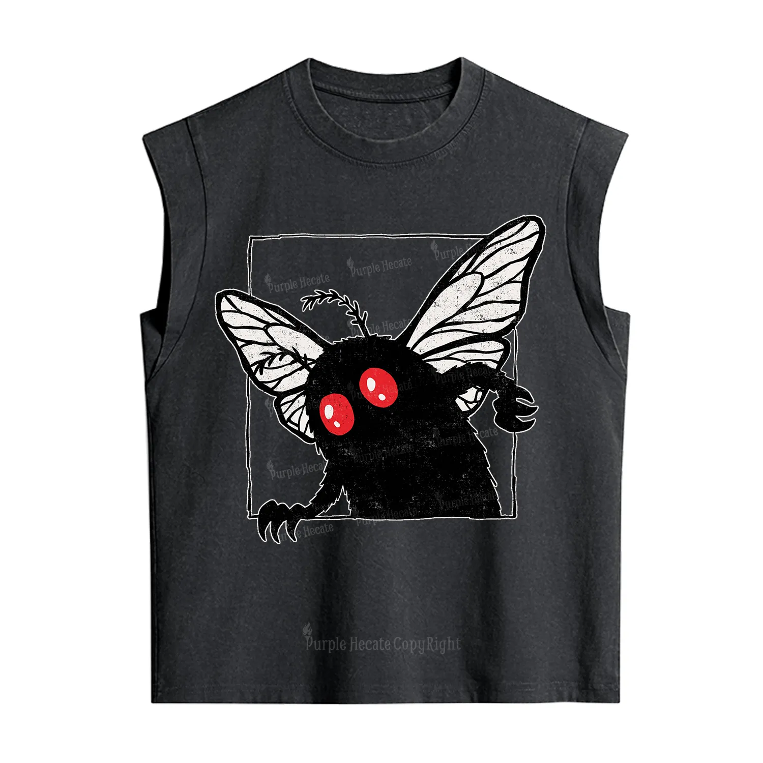 Purplehecate The Curious Mothman Vintage Washed Tank