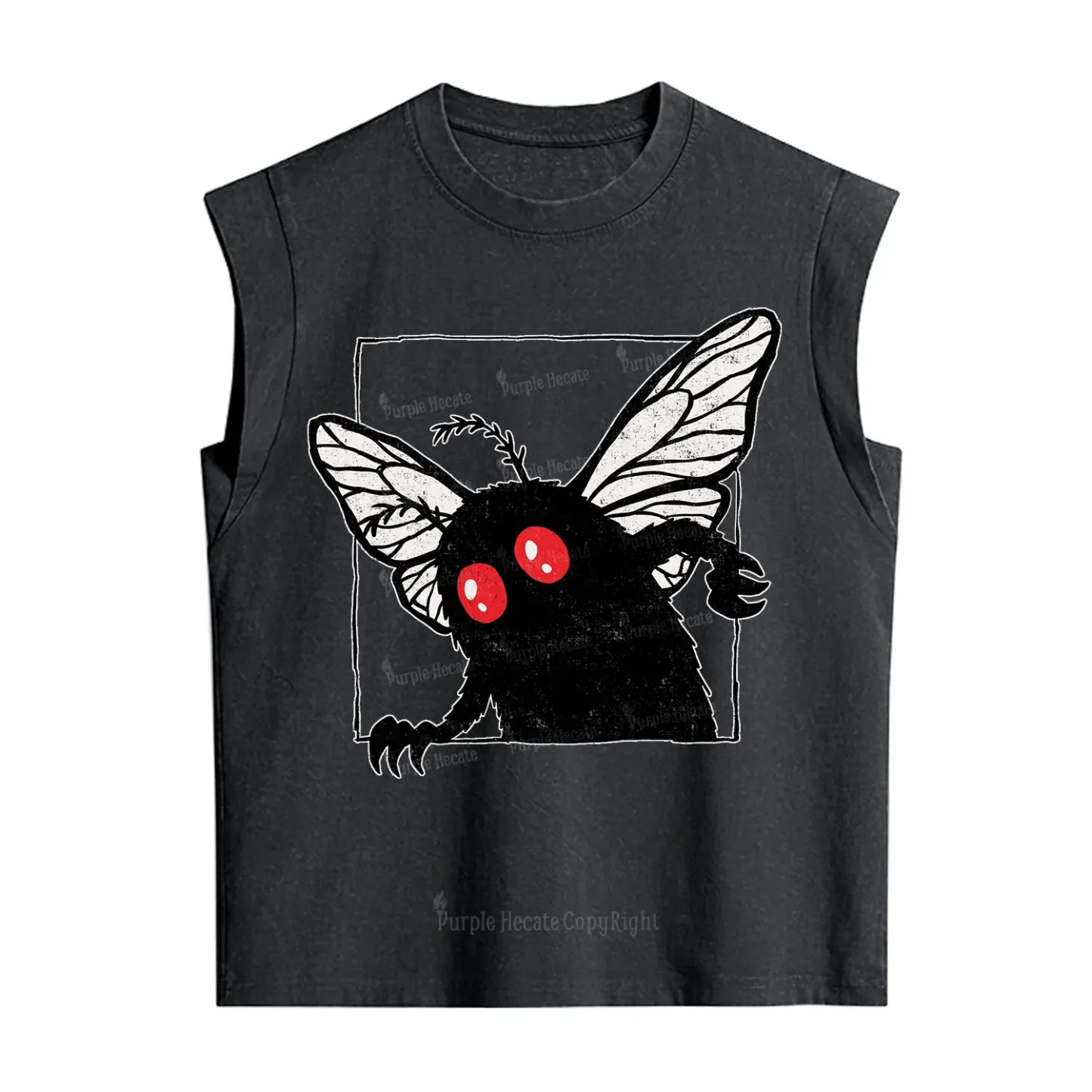 Purplehecate The Curious Mothman Vintage Washed Tank